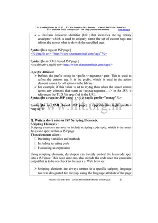 Liit tyit sem 5 enterprise java unit 3 2018 imp questions with solutions 