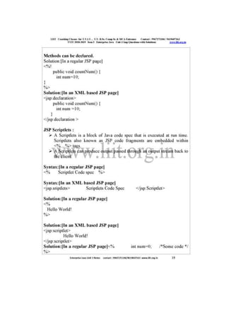 Liit tyit sem 5 enterprise java unit 3 2018 imp questions with solutions 