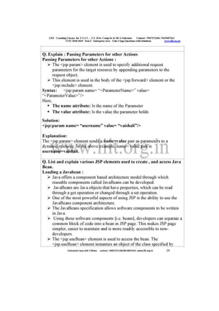 Liit tyit sem 5 enterprise java unit 3 2018 imp questions with solutions 