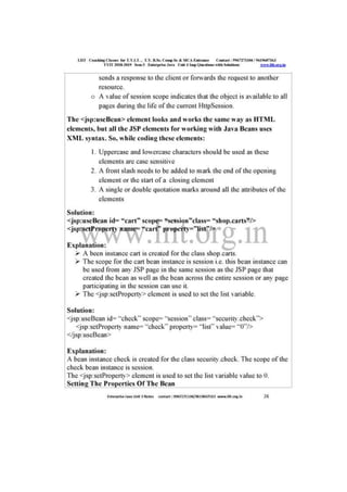 Liit tyit sem 5 enterprise java unit 3 2018 imp questions with solutions 