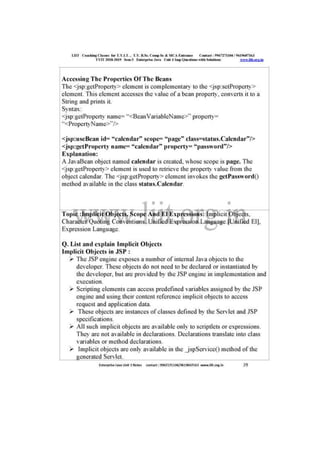 Liit tyit sem 5 enterprise java unit 3 2018 imp questions with solutions 