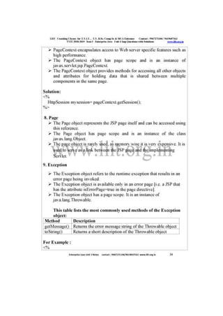 Liit tyit sem 5 enterprise java unit 3 2018 imp questions with solutions 