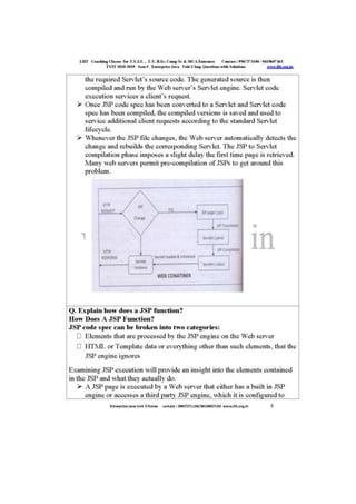 Liit tyit sem 5 enterprise java unit 3 2018 imp questions with solutions 