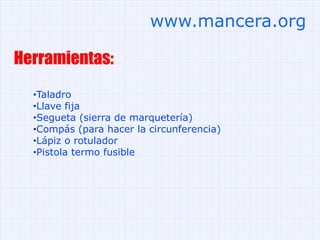 Tabla de 35x20 cm y 1,5 de grosor (en mi caso es fina, ya que lo voy a coger con tornillos a mi mesa).  