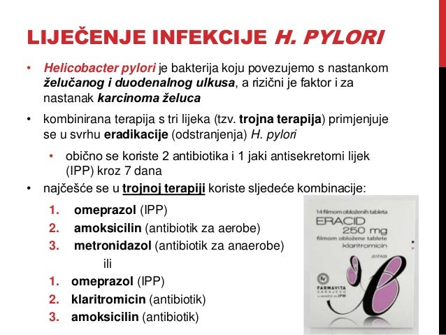 Liječenje infekcije helicobacter pylori i mukoprotektivi