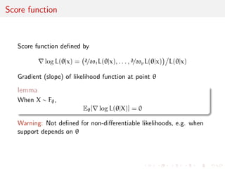 Concentration of likelihood mode around true parameter 
Likelihood functions for x1, . . . , xn  N(0, 1) as sample varies 
 