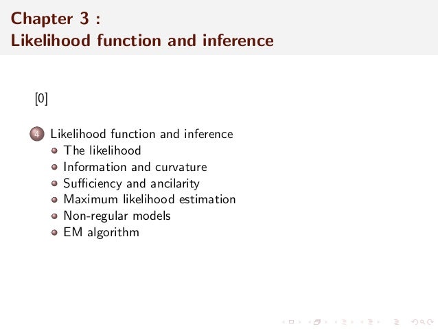 Statistics 1 Estimation Chapter 3 Likelihood Function And Likelih