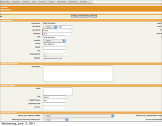 What I thought...




Wednesday, June 15, 2011
 