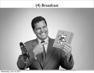 (4) Broadcast




Wednesday, June 15, 2011
 