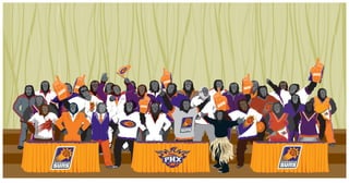 role:      contract graphic designer / illustrator
company:   Rip Bang Studios for client America West Arena & the Phoenix Suns
project:   illustrate wallpaper scene for The Jungle environmental design project
 