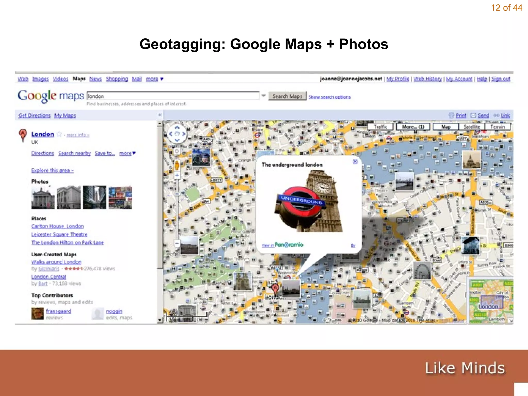 Geotagging: Google Maps + Photos 