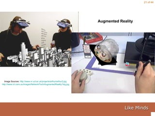 Image Sources:  http://www.vr.ucl.ac.uk/projects/arthur/arthur2.jpg   http://www.ict.csiro.au/images/NetworkTech/AugmentedReality1big.jpg   Augmented Reality 