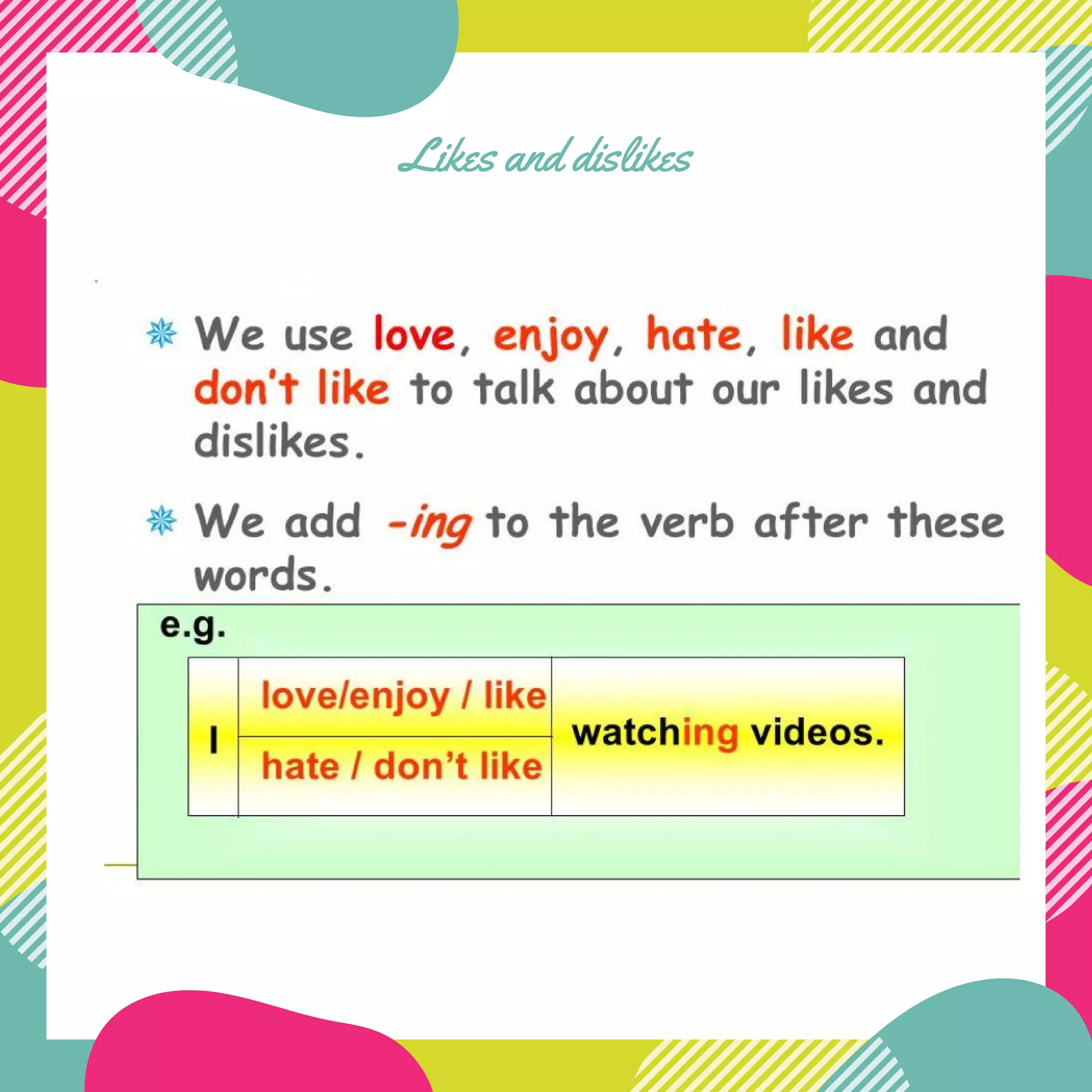 Likes and dislikes | PDF