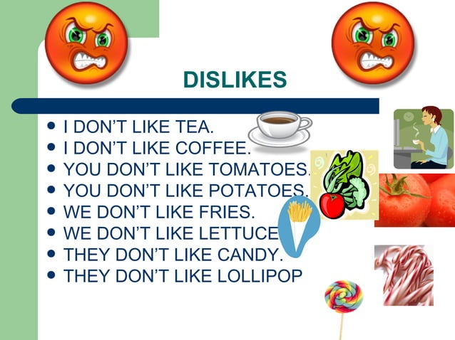 Likes & Dislikes | PPT | Free Download