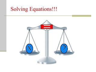 Solving Equations!!! 