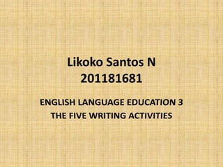 Likoko Santos N 
201181681 
 