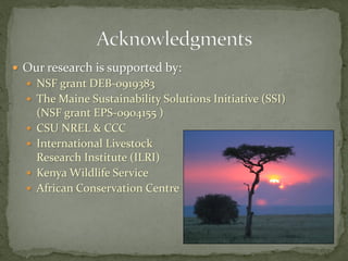 Alternative futures for Kenya’s national parks and wildlife reserves