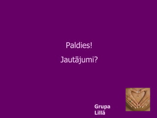 Paldies! Jautājumi? Grupa Lillā 