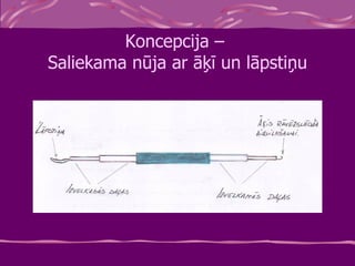 Koncepcija –  Saliekama nūja ar āķī un lāpstiņu 