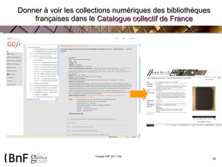 Donner à voir les collections numériques des bibliothèques françaises dans le  Catalogue collectif de France 