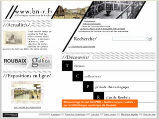   Roubaix Moissonnage du set OAI-PMH « Gallica:corpus:roubaix »  par la bibliothèque numérique de Roubaix 