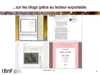… sur les blogs grâce au lecteur exportable 