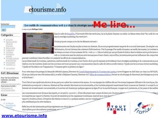 www.etourisme.info
Me lire…
 