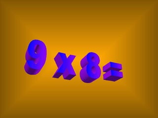 1x9 Math Maths basic facts powerpoint | PPT