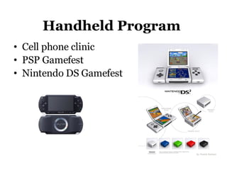 Handheld Program Cell phone clinic PSP Gamefest Nintendo DS Gamefest 