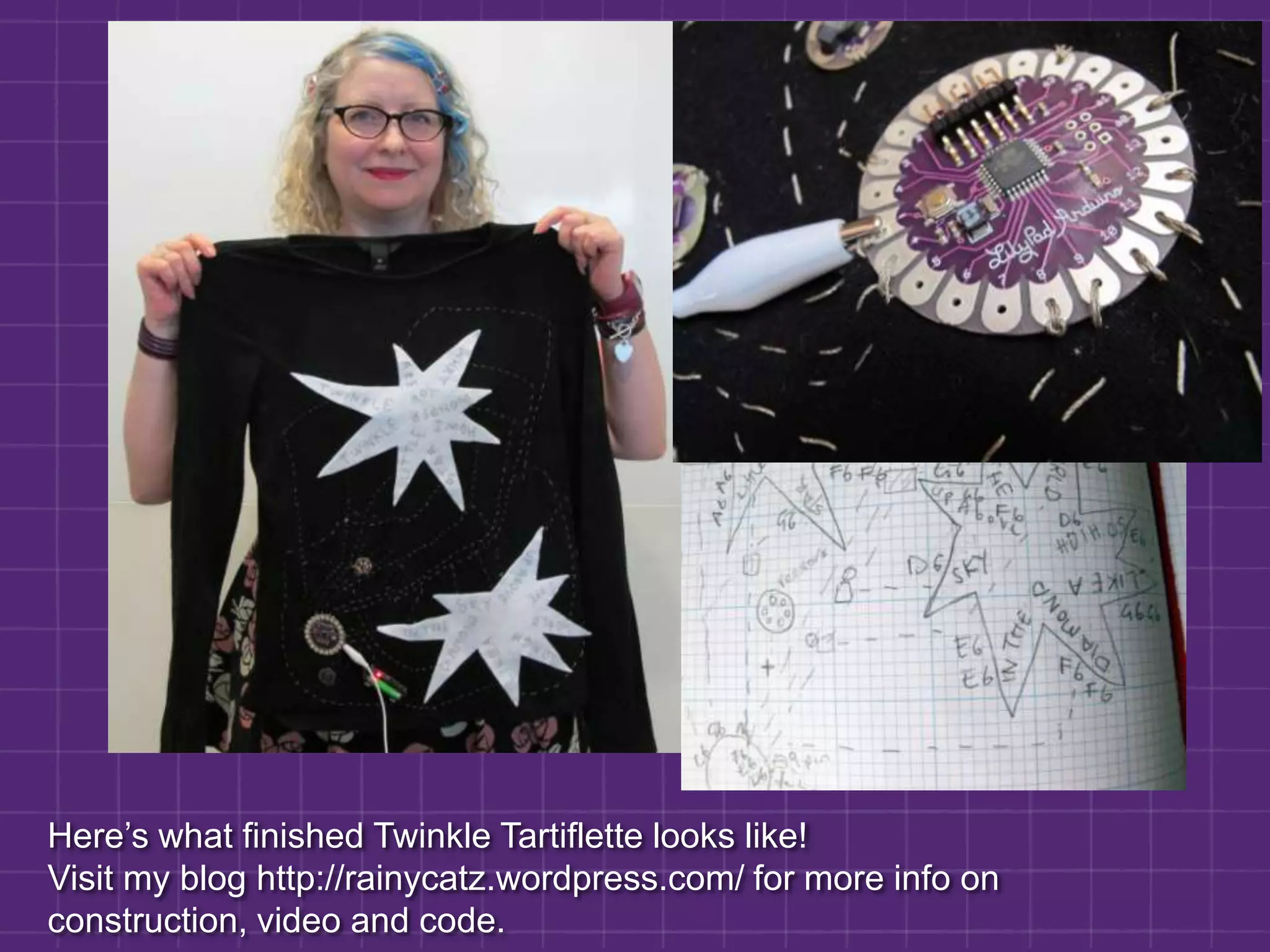 Here’s what finished Twinkle Tartiflette looks like! Visit my blog http://rainycatz.wordpress.com/ for more info on construction, video and code.