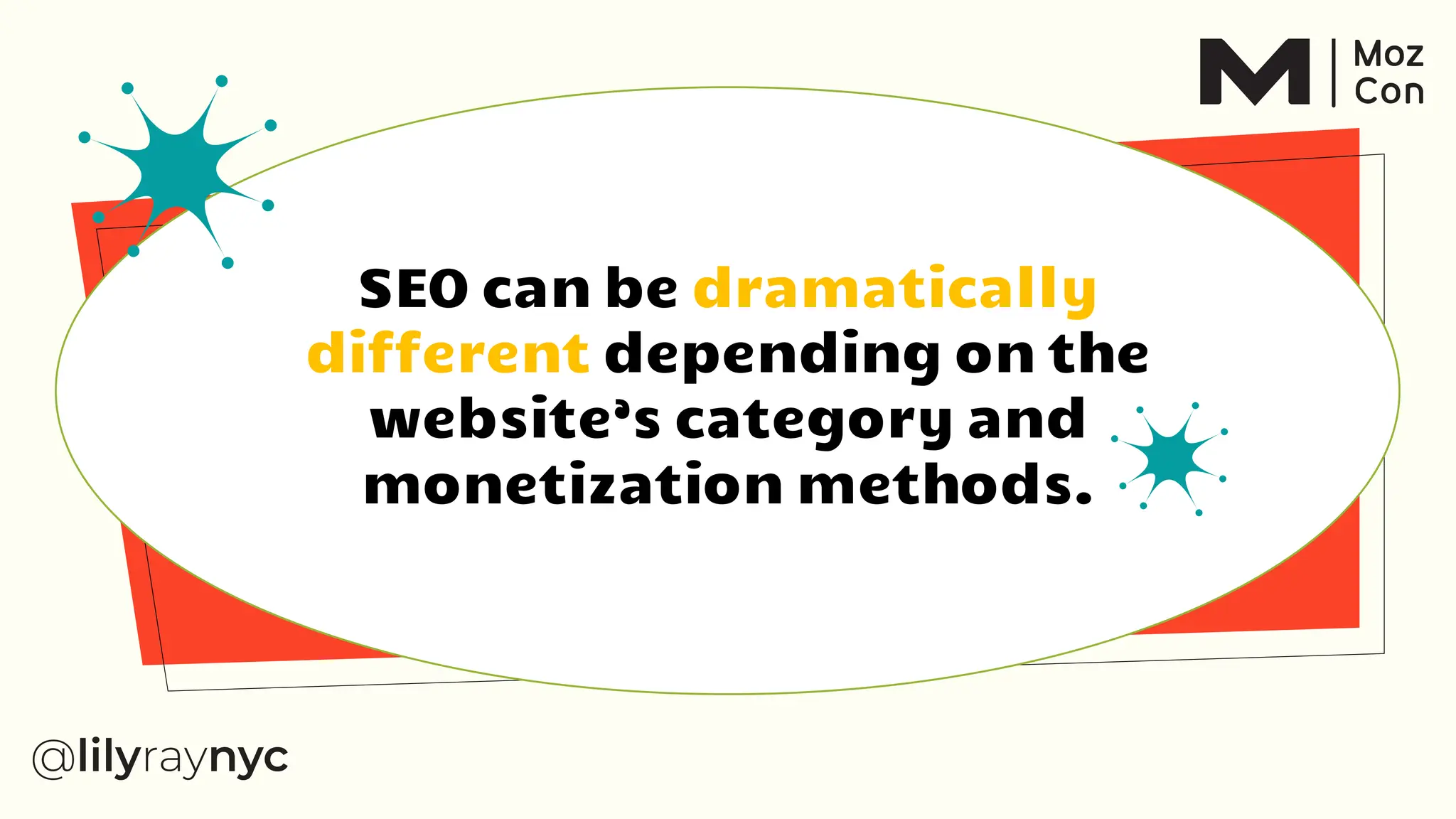 SEO can be dramatically
different depending on the
website’s category and
monetization methods.
 