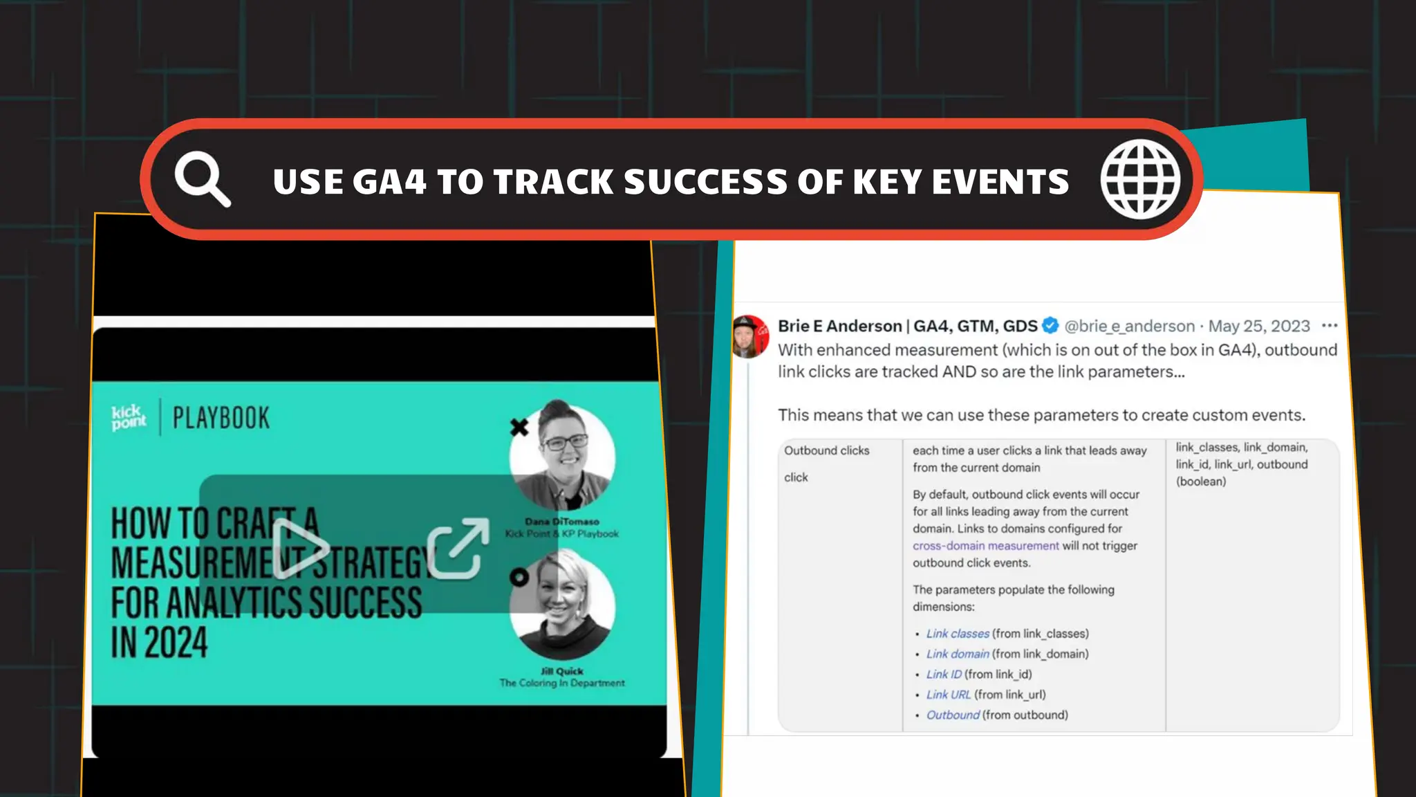 USE GA4 TO TRACK SUCCESS OF KEY EVENTS
 