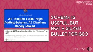 SCHEMA IS
USEFUL, BUT
NOT A SILVER
BULLET FOR GEO
 