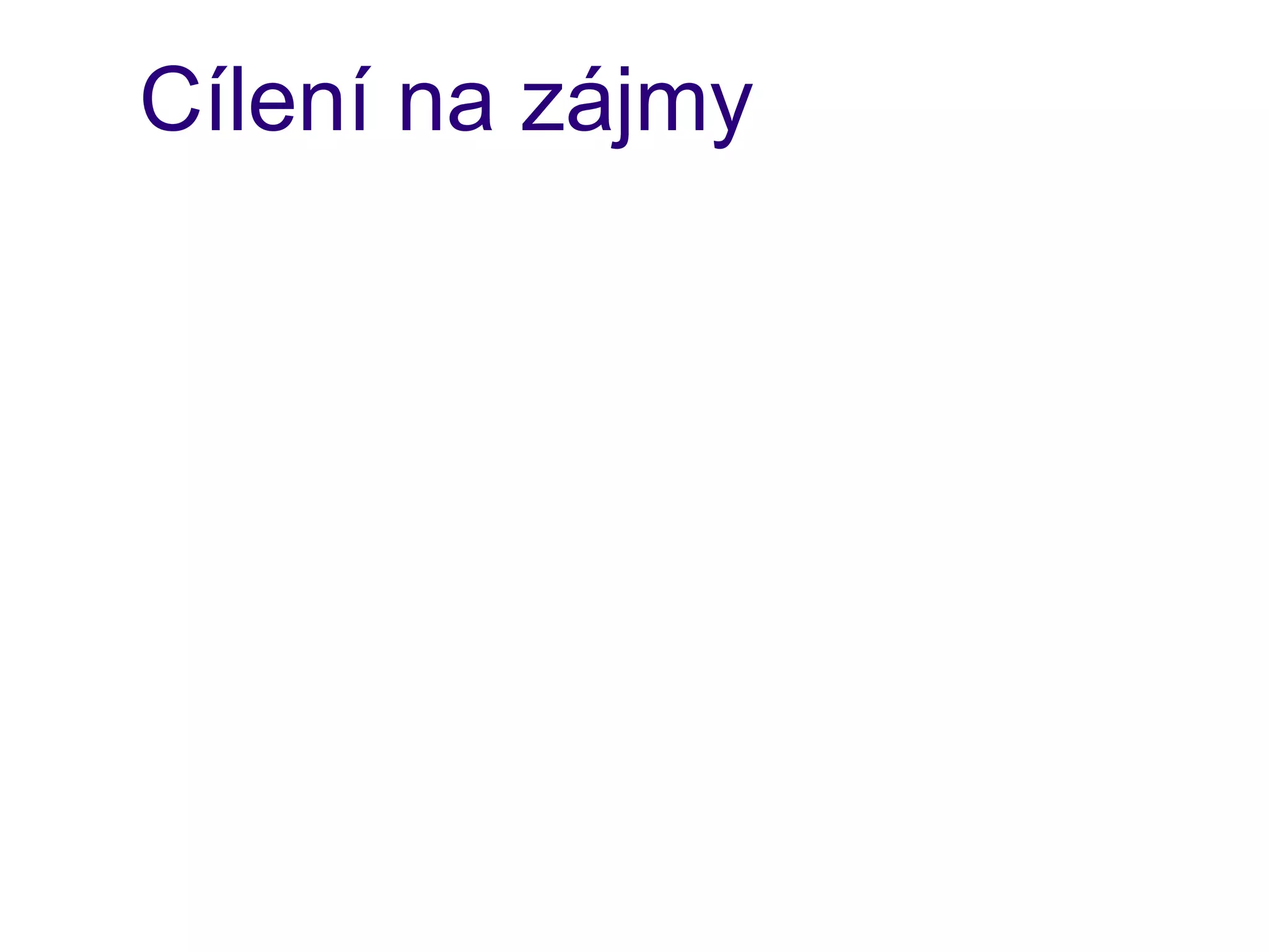 Cílení na zájmy
 