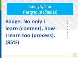 Gamify System
(Postgraduate Studies)
 