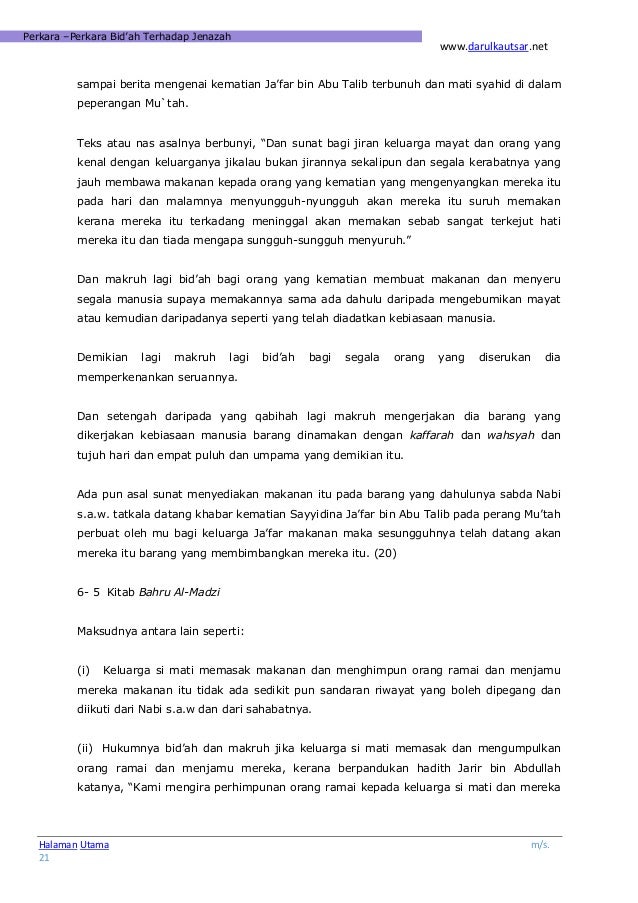 Isu-isu Tentang Jenazah Dan Kematian