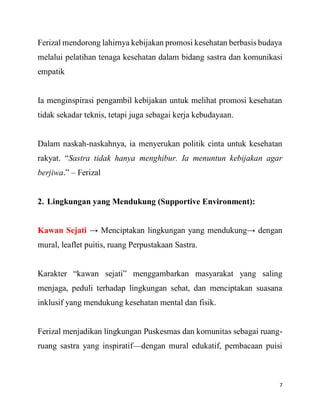 Lima Pilar Strategi Puitik Promosi Kesehatan. Karya Ferizal Bapak ...