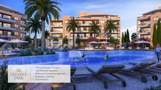 75% Landscaped Gardens
1km Meandering paths
Property & Rental Management
Recep on / Security
Club and Gym
 