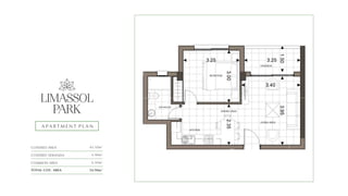 COVERED AREA
COVERED VERANDA
COMMON AREA
43.50m²
4.90m²
6.50m²
TOTAL COV. AREA 54.90m²
A P A R T M E N T P L A N
BATHROOM
LIVING AREA
VERANDA
DINING AREA
KITCHEN
BEDROOM
 