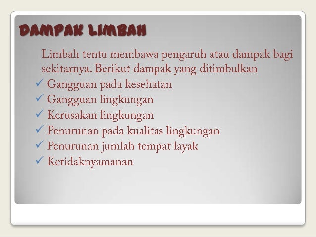 Macam-Macam Limbah