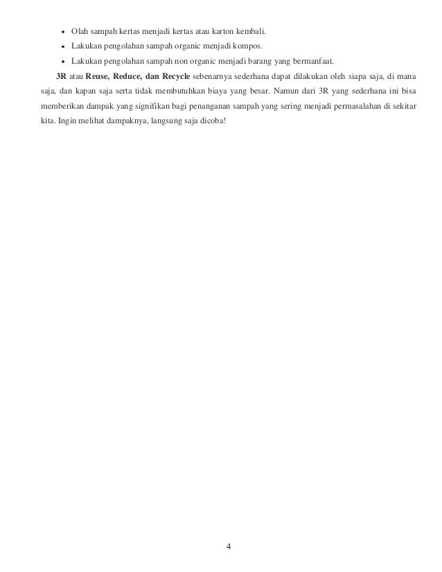 LIMBAH, SAMPAH, DAN 3R - MAKALAH