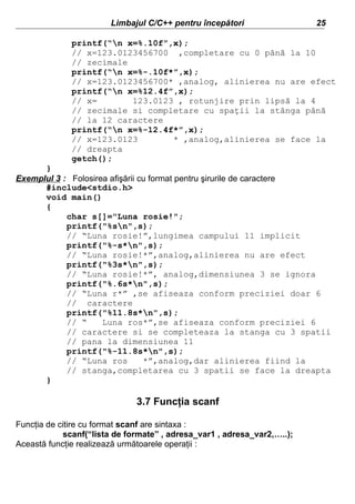 Limbajul c c pentru incepatori | PDF