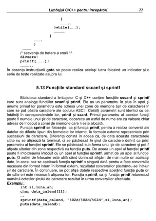 Limbajul c c pentru incepatori | PDF