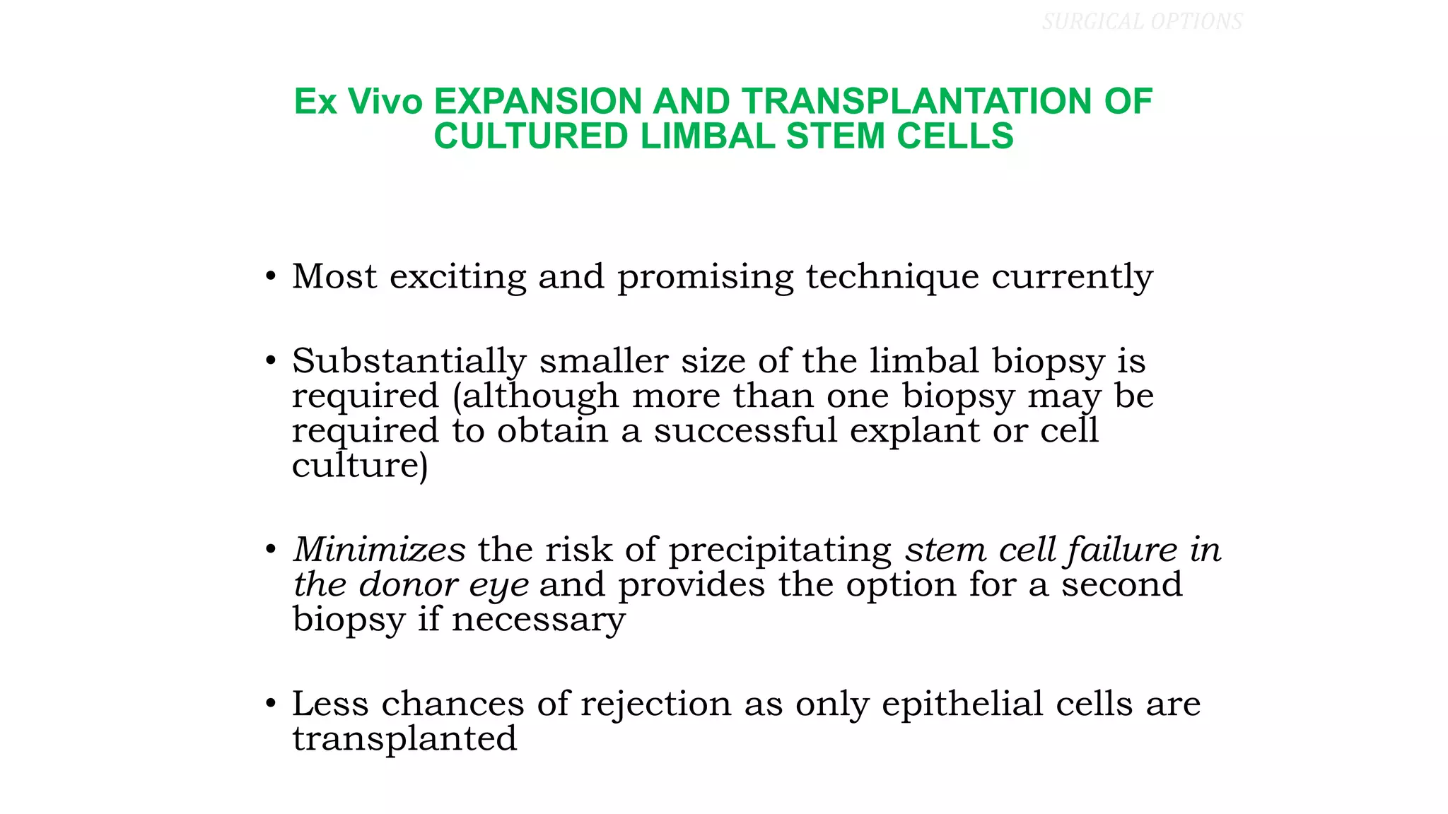 Limbal stem cell deficiency | PPTX