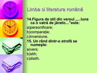 Versul Si Rima Limba si literatura română,clasa a va | PPT