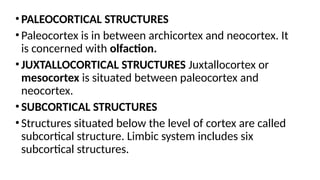 Mesocortex Or Juxtallocortex LIMBIC SYSTEM physiology on the limbic system | PPTX