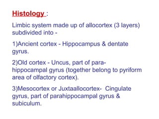 Mesocortex Or Juxtallocortex Limbic system by Dr.Mrs Sunita M Tiwale, Professor, Dept of Physiology ...