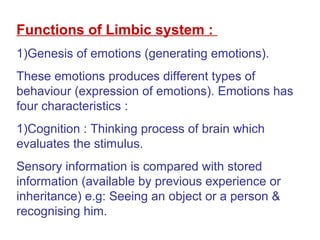 Limbec Object Limbic system by Dr.Mrs Sunita M Tiwale, Professor, Dept of Physiology ...