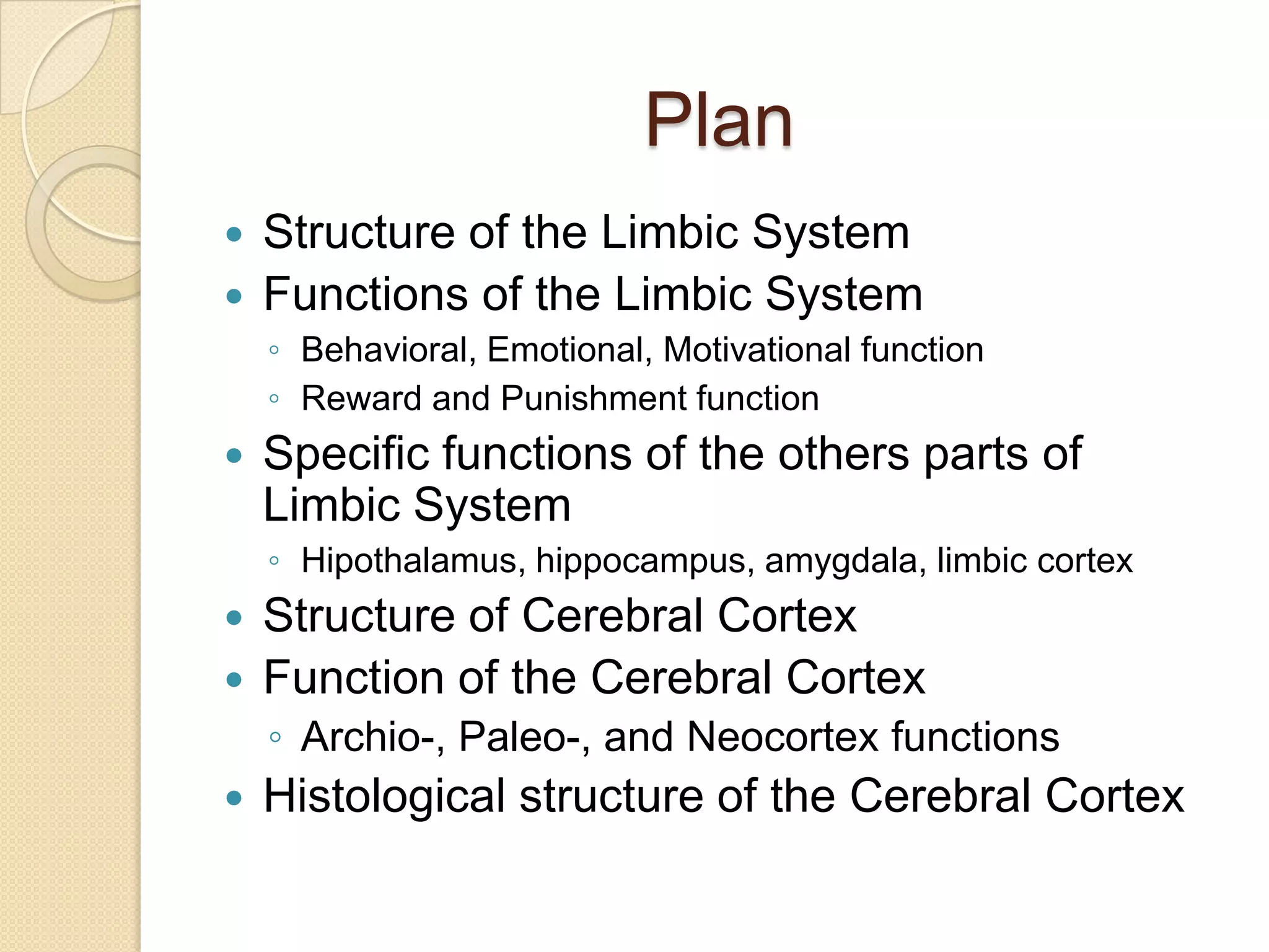 Limbec Object Limbic System Function And Structure