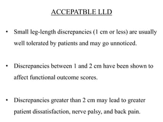 Limb length discrepency in hip arthroplasty | PPTX